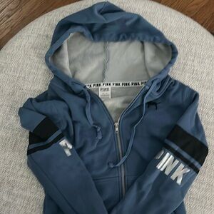 PINK zip up hoodie. XS